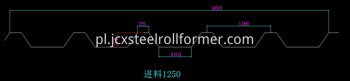 980 roof profile drawing